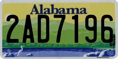 AL license plate 2AD7196