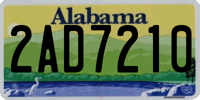 AL license plate 2AD7210