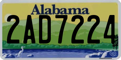 AL license plate 2AD7224