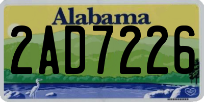 AL license plate 2AD7226