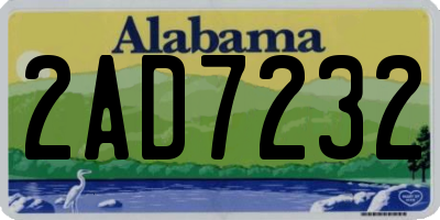 AL license plate 2AD7232