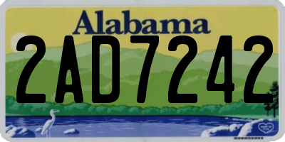 AL license plate 2AD7242
