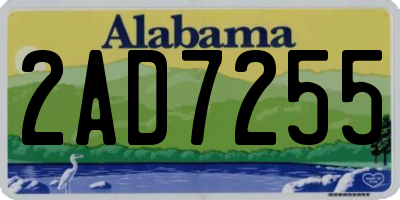 AL license plate 2AD7255