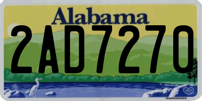 AL license plate 2AD7270