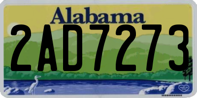 AL license plate 2AD7273