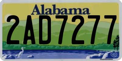 AL license plate 2AD7277