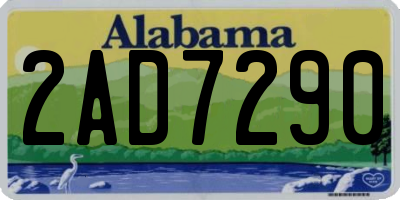 AL license plate 2AD7290