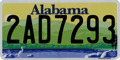 AL license plate 2AD7293