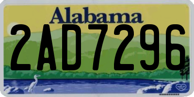AL license plate 2AD7296