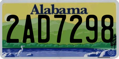 AL license plate 2AD7298