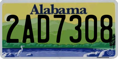 AL license plate 2AD7308