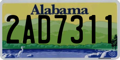AL license plate 2AD7311