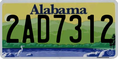 AL license plate 2AD7312