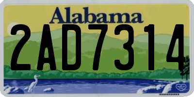 AL license plate 2AD7314
