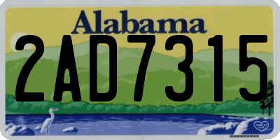 AL license plate 2AD7315