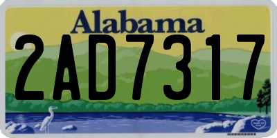 AL license plate 2AD7317