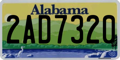 AL license plate 2AD7320
