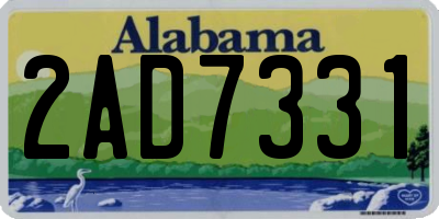 AL license plate 2AD7331