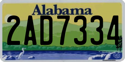 AL license plate 2AD7334