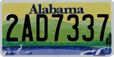 AL license plate 2AD7337