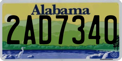 AL license plate 2AD7340