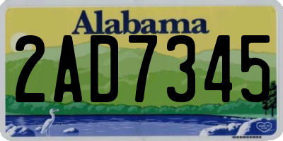AL license plate 2AD7345