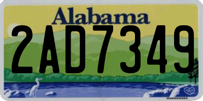 AL license plate 2AD7349