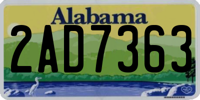 AL license plate 2AD7363