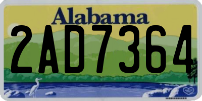 AL license plate 2AD7364