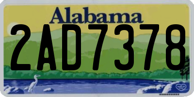 AL license plate 2AD7378