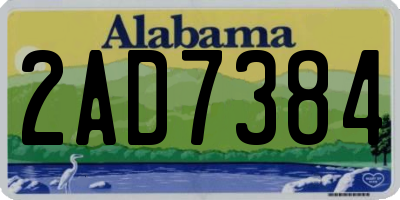 AL license plate 2AD7384