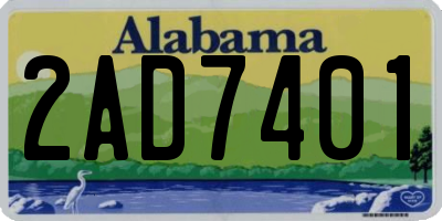 AL license plate 2AD7401