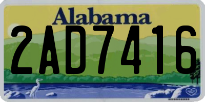 AL license plate 2AD7416