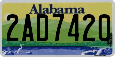 AL license plate 2AD7420