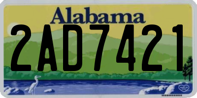AL license plate 2AD7421