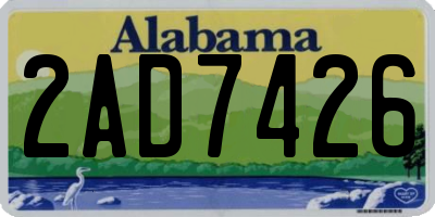 AL license plate 2AD7426