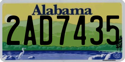 AL license plate 2AD7435