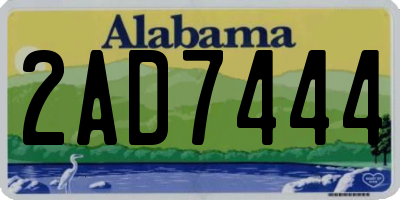 AL license plate 2AD7444