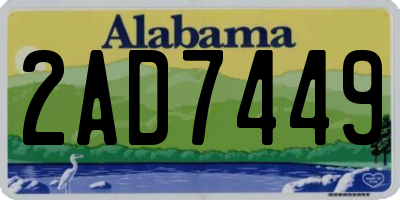 AL license plate 2AD7449