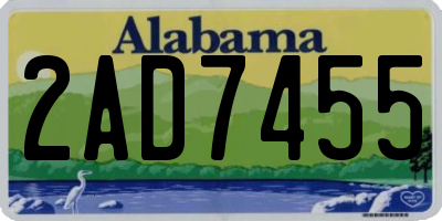 AL license plate 2AD7455