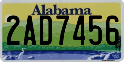 AL license plate 2AD7456