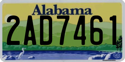 AL license plate 2AD7461