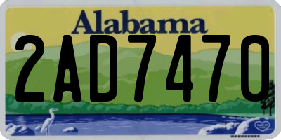AL license plate 2AD7470