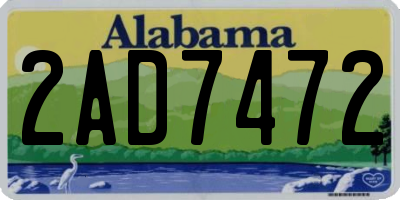 AL license plate 2AD7472