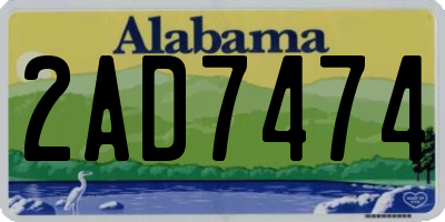 AL license plate 2AD7474