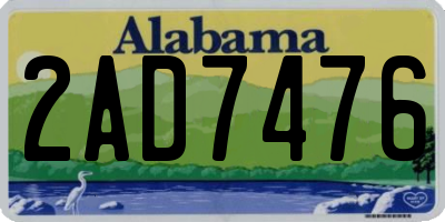 AL license plate 2AD7476