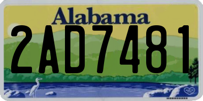 AL license plate 2AD7481