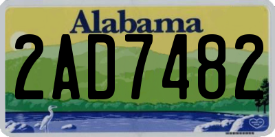 AL license plate 2AD7482