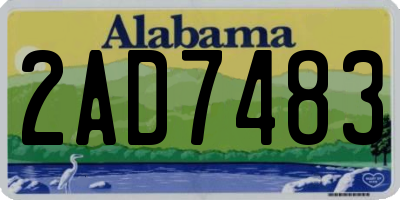 AL license plate 2AD7483
