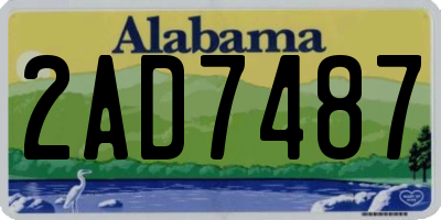 AL license plate 2AD7487